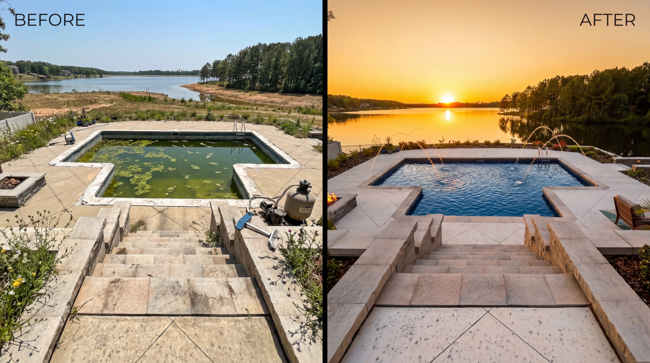 Quality pool construction Pinehurst NC by LDIG 